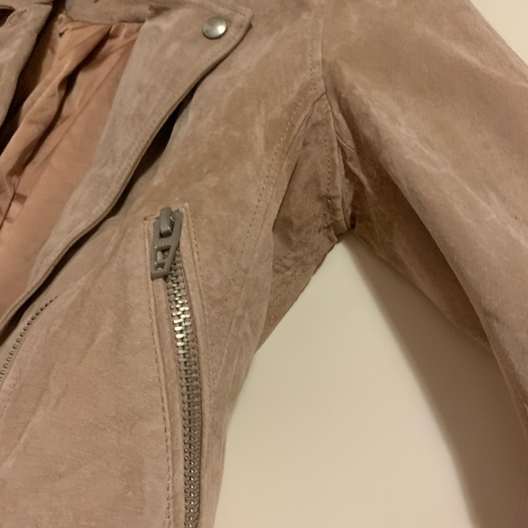 BLANKNYC Denim Pink Suede Moto Jacket - Picture 4 of 6